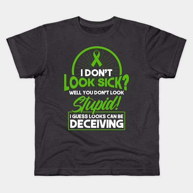 I Don't Look Sick Liver Cancer Awareness Kids T-Shirt by Toeffishirts